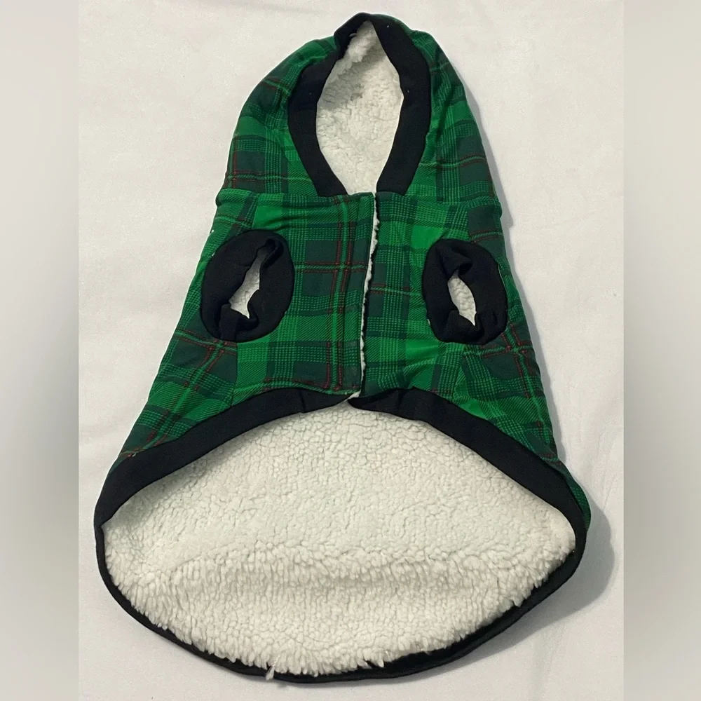 Pup Fa La La Dog Hoodie Black/Green Size Large